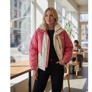 Bogner Two-Tone Cream and Coral Ski Jacket